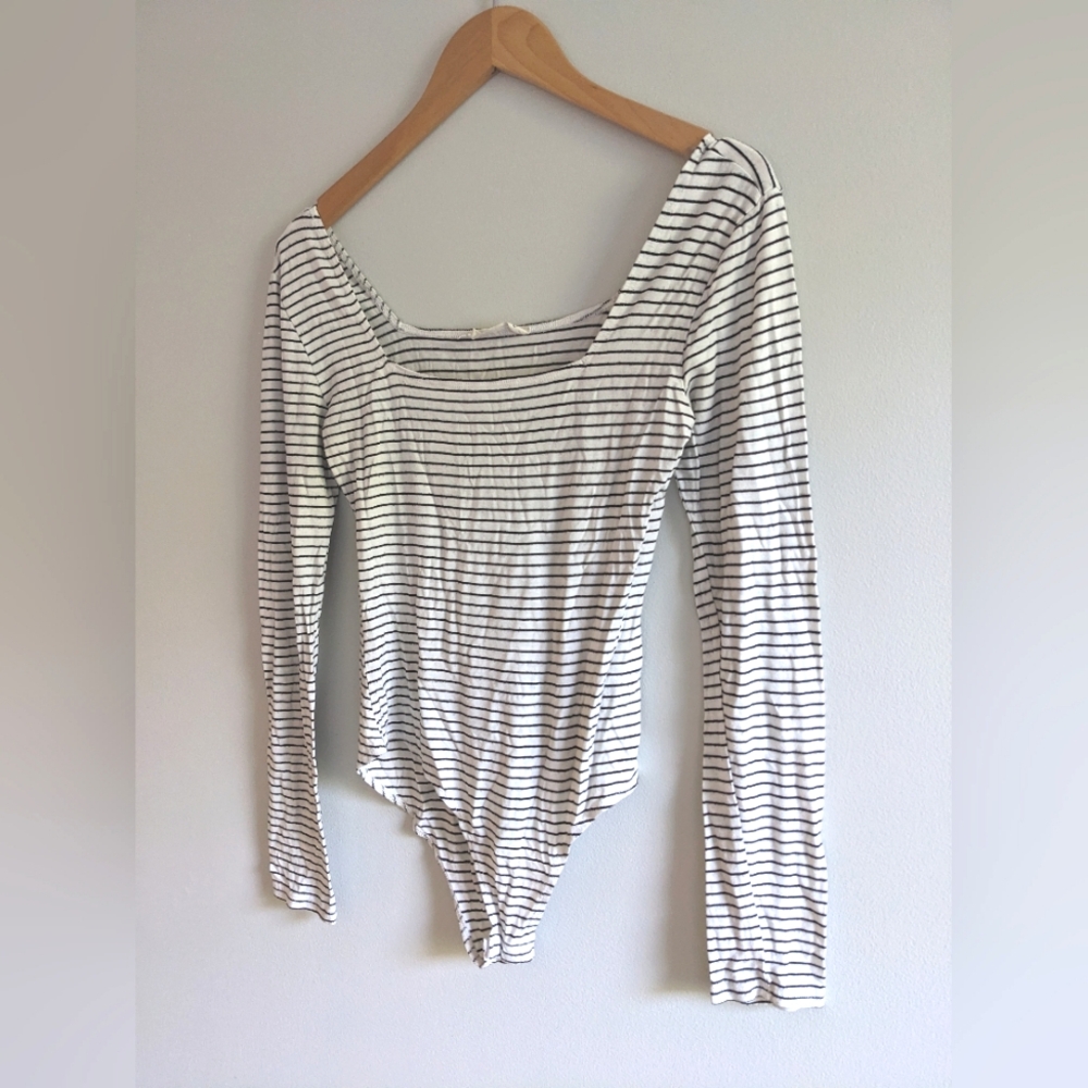 Peach Love California Striped Bodysuit